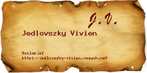 Jedlovszky Vivien névjegykártya